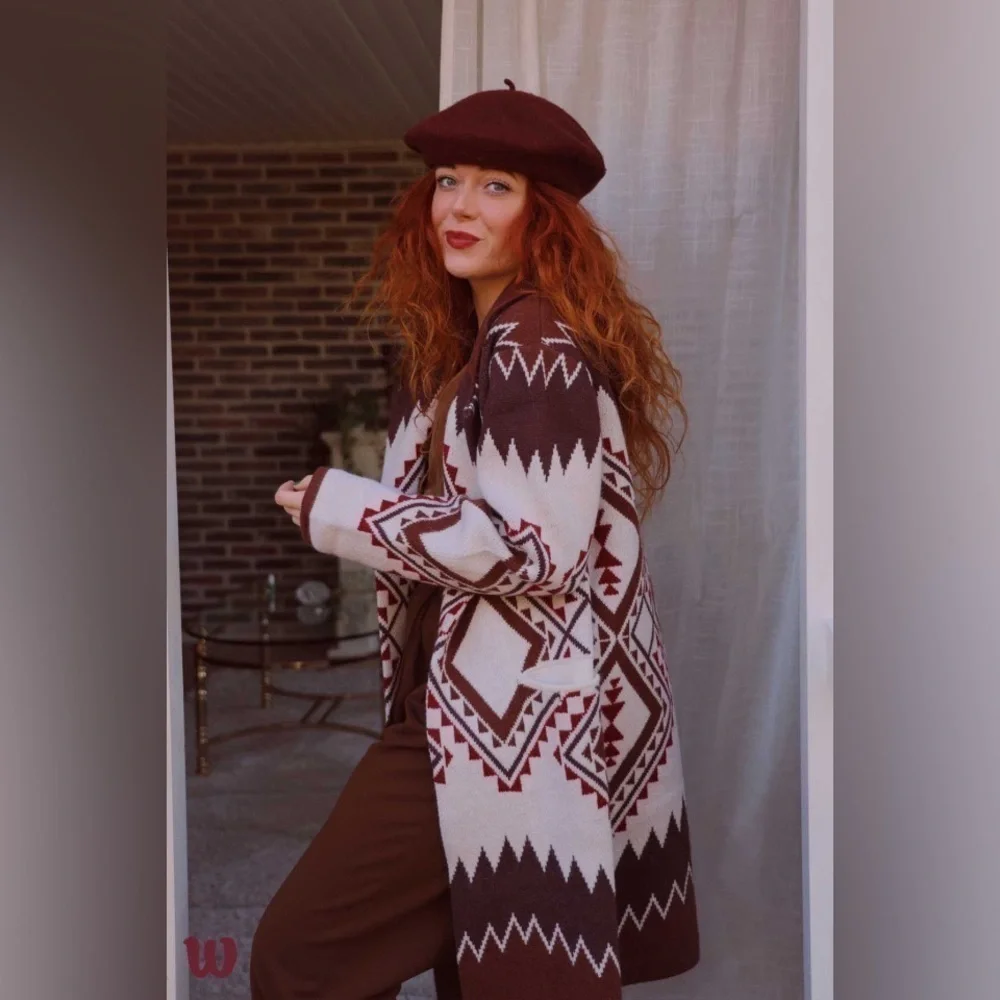 Geometric Retro/boho Inspired Spring Jacket | small - Picture 2 of 12